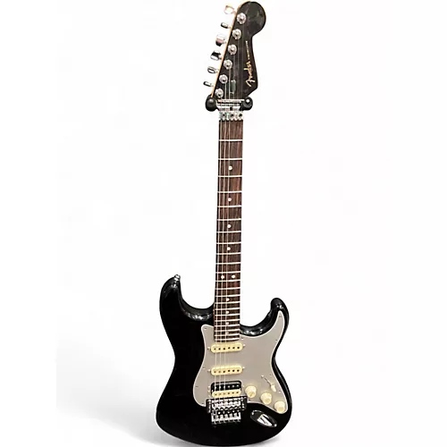 Used Fender American Ultra Luxe Stratocaster Black Sparkle Solid Body Electric Guitar Black Sparkle - musicians--Friend