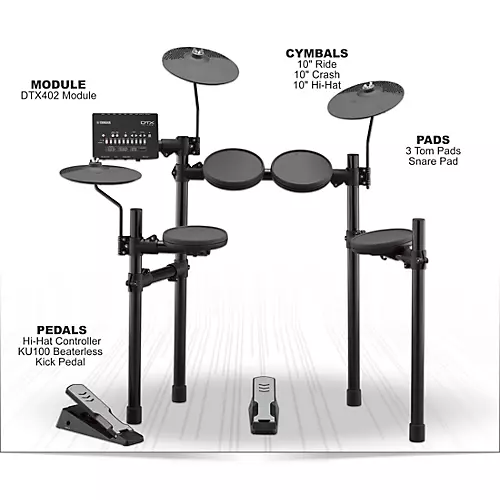 Yamaha DTX402K Electronic Drum Set - musicians--Friend
