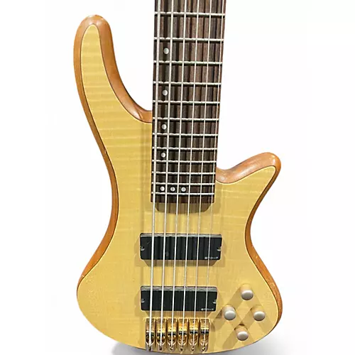 Used Schecter Guitar Research Diamond Series Custom-6 Natural Electric Bass Guitar Natural - musicians--Friend