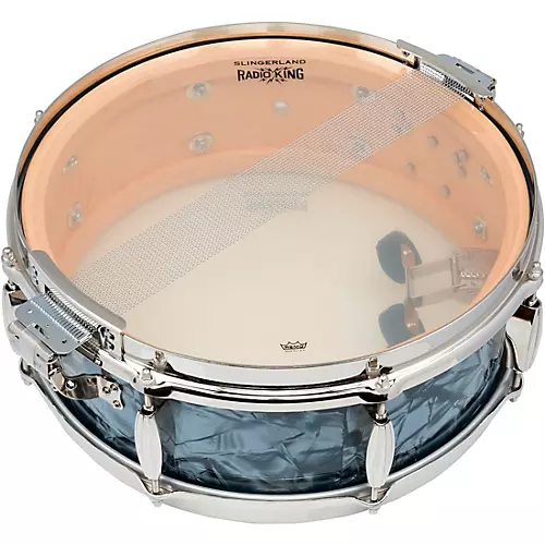 Slingerland Limited-Edition Radio King Finish Ply Maple Snare Drum 14 x 5 in. Black Diamond Pearl - musicians--Friend