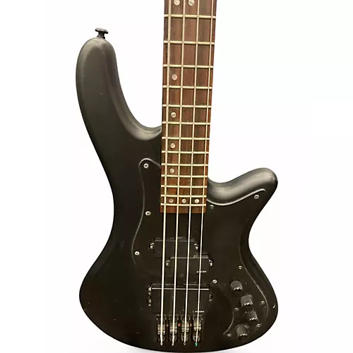 Used Schecter Guitar Research Stealth 4 Black Electric Bass Guitar Black - musicians--Friend
