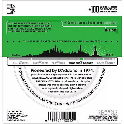 D'Addario EJ18 PB Heavy Acoustic Guitar Strings Set - musicians--Friend