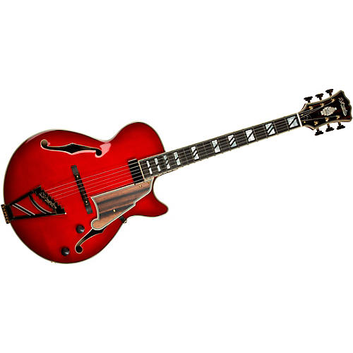 D'Angelico Excell SS Soho Hollowbody Electric Guitar With Stairstep Tailpiece Dark Cherry Burst - musicians--Friend