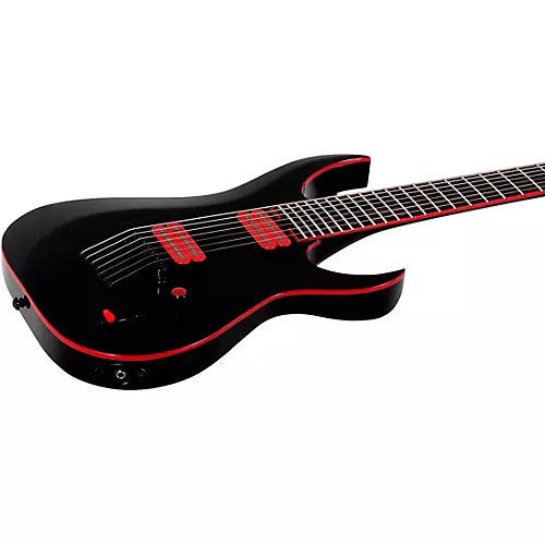 Schecter Guitar Research Sunset-7 Red Dawn Electric Guitar Gloss Black - musicians--Friend
