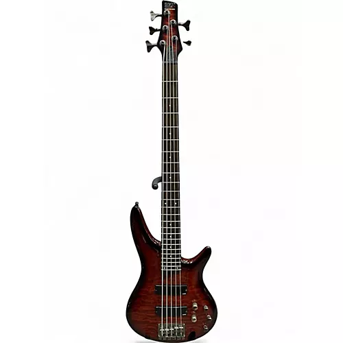 Used Ibanez SR405 5 String Brown Sunburst Electric Bass Guitar Brown Sunburst - musicians--Friend