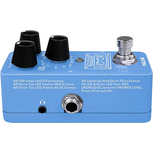 NUX HOOK Drum and Loop Mini Effects Pedal Blue - musicians--Friend