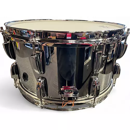 Used Pearl 13X7 Sensitone Snare Chrome Over Brass Drum Chrome Over Brass 198 - musicians--Friend
