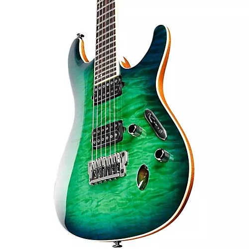Ibanez Prestige S6521Q Electric Guitar Surreal Blue Burst Gloss - musicians--Friend