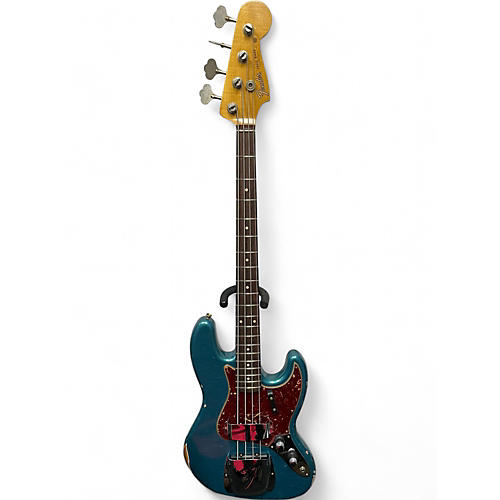 Used 2023 Fender Limited Edition Custom Shop Relic Jazz Bass 1960 Aged Ocean Turquoise Electric Bass Guitar Aged Ocean Turquoise - musicians--Friend