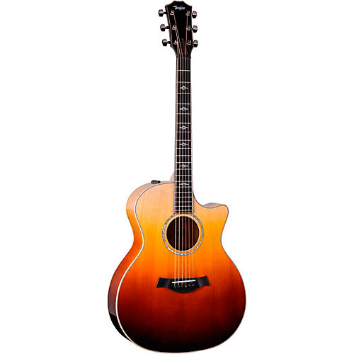 Taylor Custom All Urban Ash Grand Auditorium Acoustic-Electric Guitar Ombre Brown - musicians--Friend