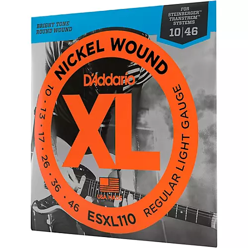 D'Addario ESXL110 Steinberger Regular Light Double Ball End Electric Guitar Strings - musicians--Friend
