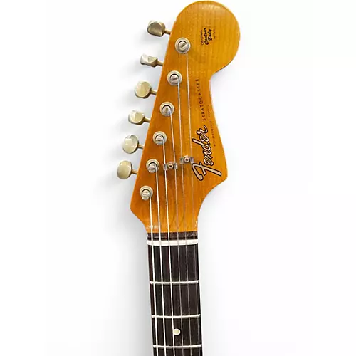 Used Fender CUSTOM SHOP DOUBLE BOUND STRATOCASTER AGED LAKE PLACID BLUE Solid Body Electric Guitar AGED LAKE PLACID BLUE - musicians--Friend
