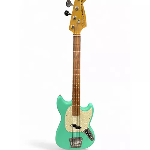Used Fender Vintera 60s Mustang Bass Surf Green Electric Bass Guitar Surf Green - musicians--Friend