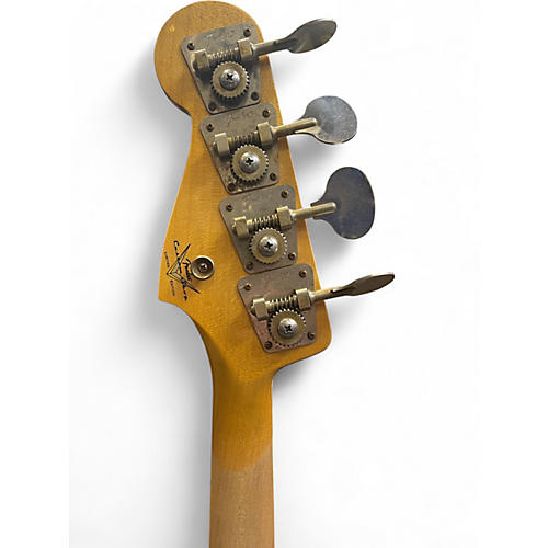 Used Fender Custom Shop 1966 Jazz Bass aged ocean turqoise Electric Bass Guitar aged ocean turqoise - musicians--Friend