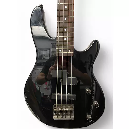 Used Schecter Guitar Research Raiden Deluxe 4 String Black Electric Bass Guitar Black - musicians--Friend