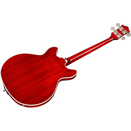 Guild Starfire I Bass Semi-Hollow Short Scale Double-Cut Left-Handed Bass Guitar Cherry Red - musicians--Friend