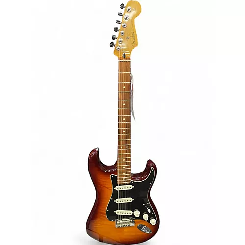 Used 2018 Fender Player Stratocaster Plus Top Aged Cherry Sumburst Solid Body Electric Guitar Aged Cherry Sumburst - musicians--Friend