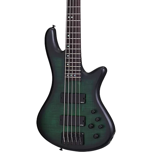Schecter Guitar Research Stiletto Studio-5 5-String Electric Bass Guitar Ocean Blue Burst - musicians--Friend