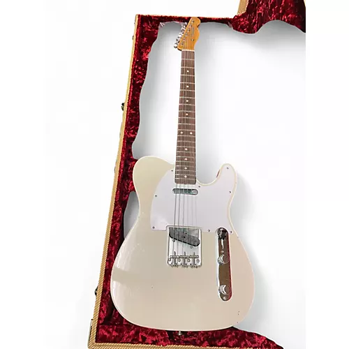 Used Fender Custom Shop Jimmy Page Mirror Telecaster Black Solid Body Electric Guitar Black - musicians--Friend