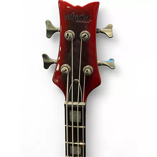 Used Schecter Guitar Research Nadja Peulen NP4 Red Electric Bass Guitar Red - musicians--Friend