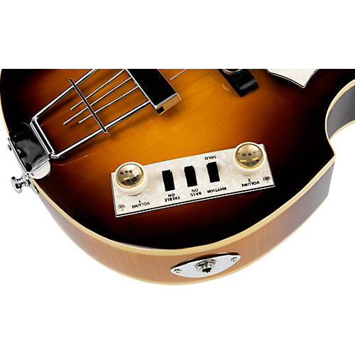 Hofner Ignition Series Short-Scale Violin Bass Guitar with Cavern Pickup Spacing Sunburst - musicians--Friend