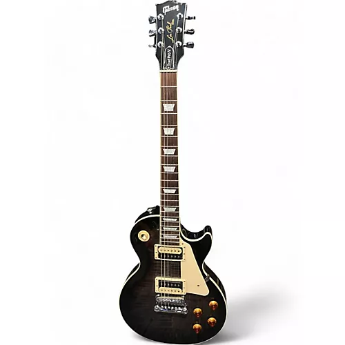 Used Gibson Les Paul Trad Pro Transparent Ebony Burst Solid Body Electric Guitar Transparent Ebony Burst - musicians--Friend