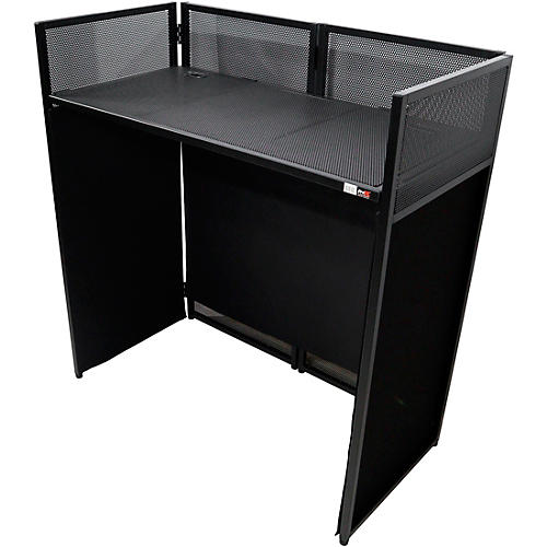 ProX XF-VISTABLMK2 Vista DJ Booth Facade Table Station With White and Black Scrim Kit and Padded Travel Bag - musicians--Friend