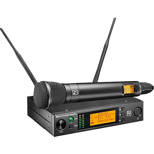 Electro-Voice RE3 Wireless Handheld Set With ND96 Dynamic Supercardioid Vocal Microphone Head 653-663 MHz - musicians--Friend