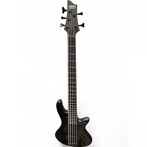 Used Schecter Guitar Research Stiletto Stealth Black Electric Bass Guitar Black - musicians--Friend