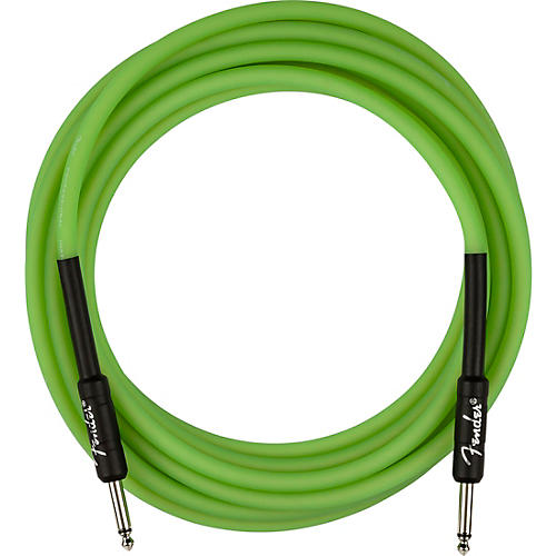 Fender Professional Series Glow in the Dark Straight to Straight Instrument Cable 10 ft. Orange - musicians--Friend
