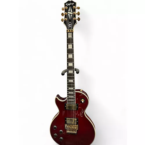 Used 2023 Epiphone Alex Lifeson Les Paul Custom Axcess Left-Handed  Ruby quilt maple veneer Electric Guitar Ruby quilt maple veneer - musicians--Friend