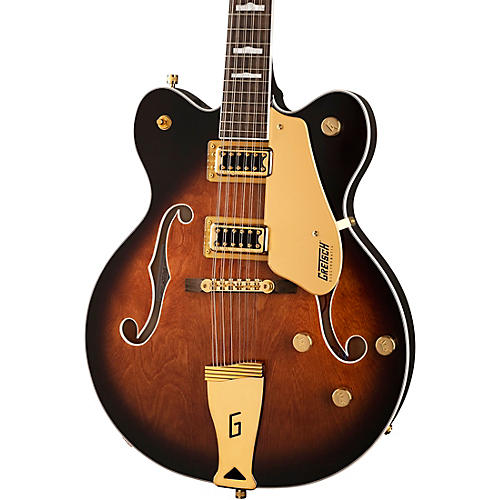 Gretsch Guitars G5422G-12 Electromatic Classic Hollowbody Double-Cut 12-String With Gold Hardware Electric Guitar Single Barrel Burst - musicians--Friend