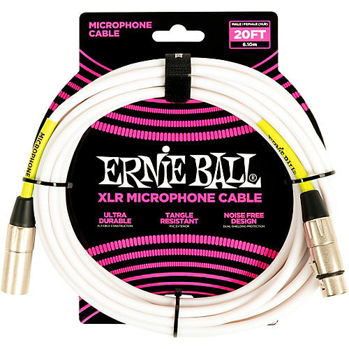 Ernie Ball XLR Microphone Cable 20 ft. Black - musicians--Friend
