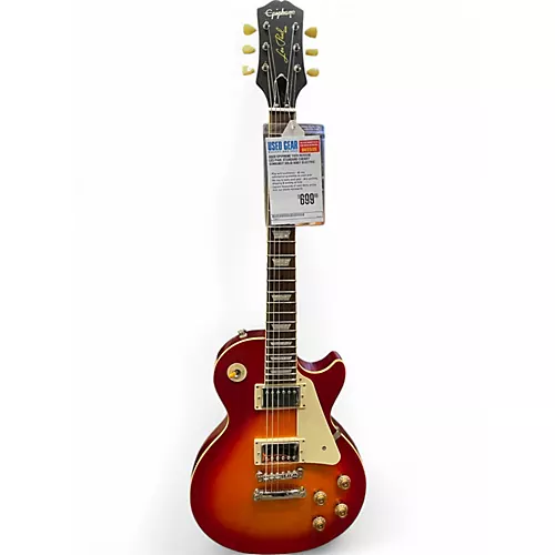 Used Epiphone 1959 Reissue Les Paul Standard Cherry Sunburst Solid Body Electric Guitar Cherry Sunburst - musicians--Friend