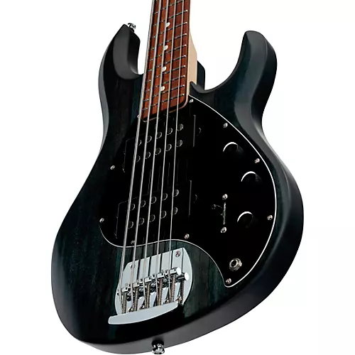 Sterling by Music Man StingRay Ray5HH Limited-Edition 5-String Bass Guitar Trans Black Satin - musicians--Friend