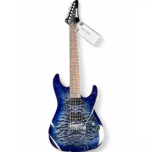 Used Ibanez AZ427P2QM 7 String Blue Burst Solid Body Electric Guitar Blue Burst - musicians--Friend
