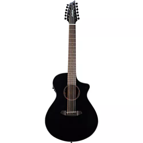 Breedlove Discovery S CE European Spruce 12-String Concert Acoustic-Electric Guitar Black - musicians--Friend