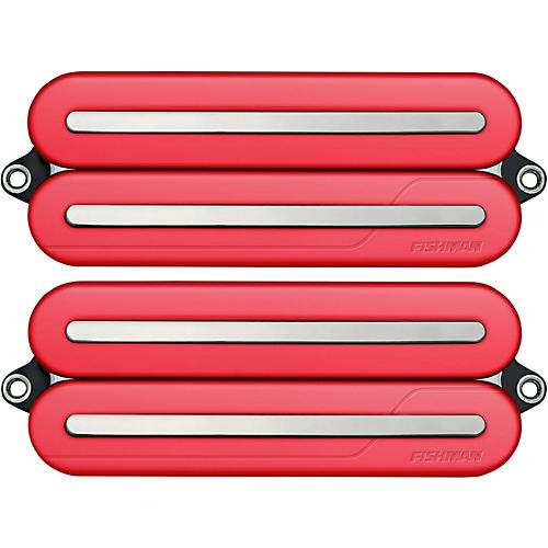 Fishman Fluence Open Core Modern Humbucker 8-String Nickel Blades Electric Guitar Pickup Set Red - musicians--Friend