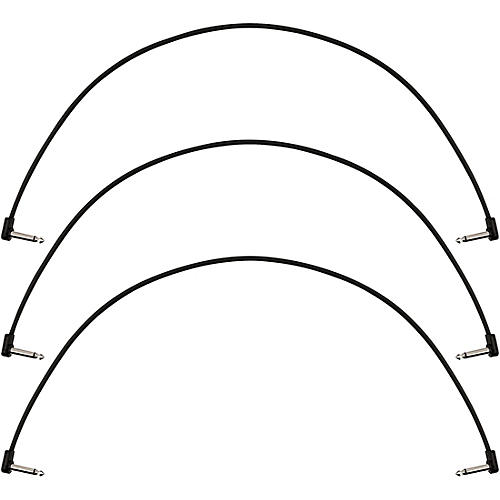 Fender Blockchain Patch Angle to Angle Cables, 3-Pack 16 in. Black - musicians--Friend