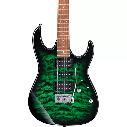 Ibanez GRX70QA GIO RX Series Electric Guitar Transparent Green Burst - musicians--Friend