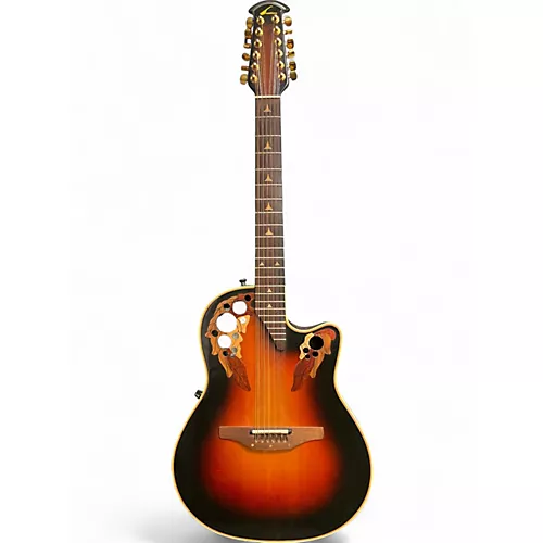 Used Ovation 1858 12 STRING 3 Color Sunburst 12 String Acoustic Electric Guitar 3 Color Sunburst - musicians--Friend