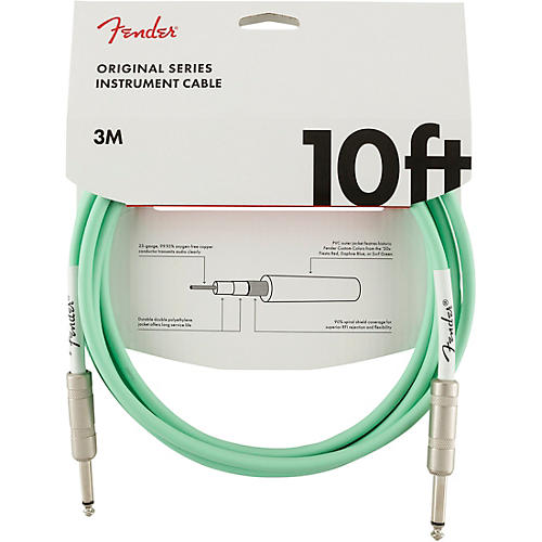 Fender Original Series Straight to Straight Instrument Cable 15 ft. Surf Green - musicians--Friend