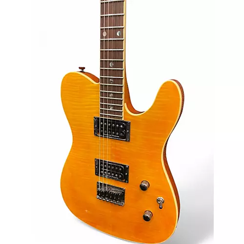 Used Fender Secial Edition Custom Telecaster FMT Amber Solid Body Electric Guitar Amber - musicians--Friend