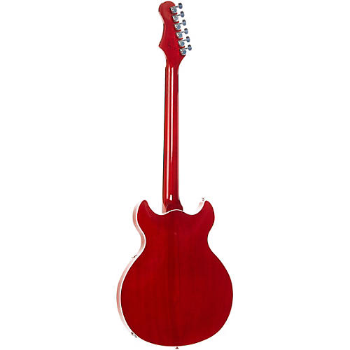 Harmony Comet Semi-Hollow Electric Guitar Trans Red - musicians--Friend