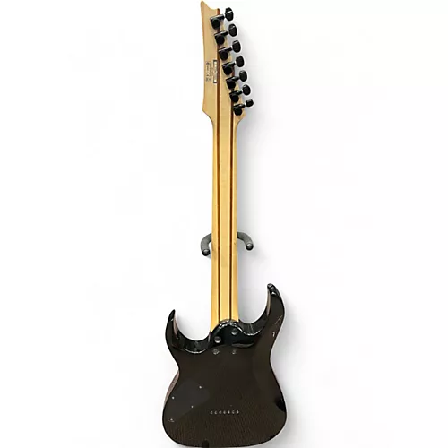 Used Ibanez RG7321 7 String Black Solid Body Electric Guitar Black - musicians--Friend