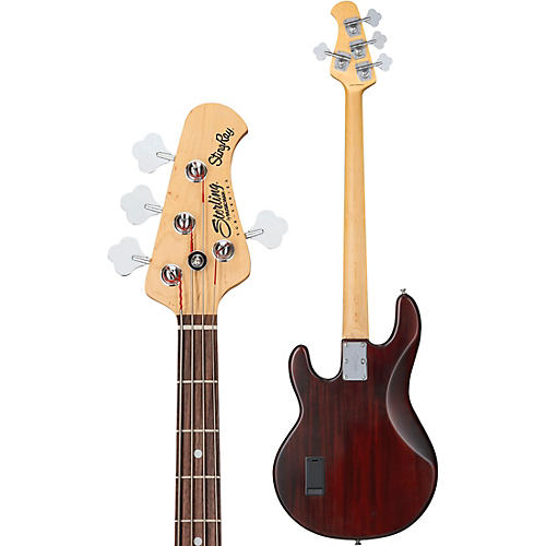 Sterling by Music Man StingRay Ray4 Electric Bass Guitar Pueblo Pink White Pickguard - musicians--Friend