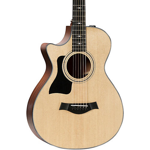 Taylor 312ce 12-Fret V-Class Grand Concert Left-Handed Acoustic-Electric Guitar Natural - musicians--Friend