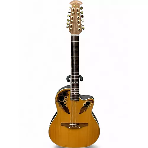 Used Ovation CS245 CELEBRITY DELUXE Natural 12 String Acoustic Electric Guitar Natural - musicians--Friend