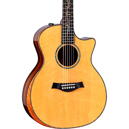 Taylor Custom Bearclaw Sitka Spruce-Bocote Grand Auditorium Acoustic-Electric Guitar Shaded Edge Burst - musicians--Friend
