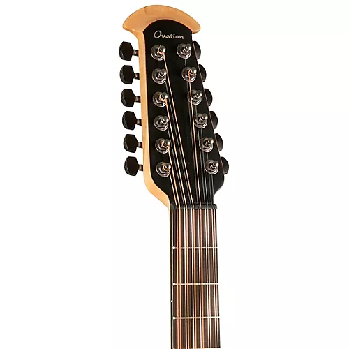 Ovation 2058TX-5-G Pro Series Elite TX Deep Contour 12-String Acoustic-Electric Guitar Textured Black - musicians--Friend